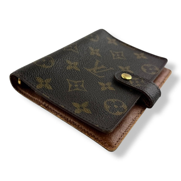 Louis Vuitton Brown Monogram Small Ring Agenda Wallet - Lux Central