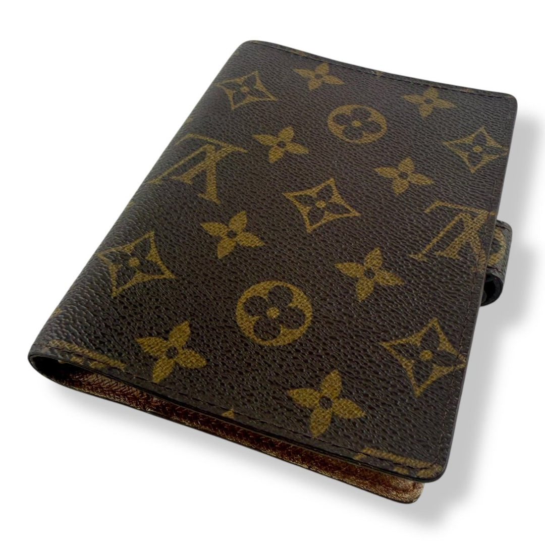Louis Vuitton Brown Monogram Small Ring Agenda Wallet - Lux Central