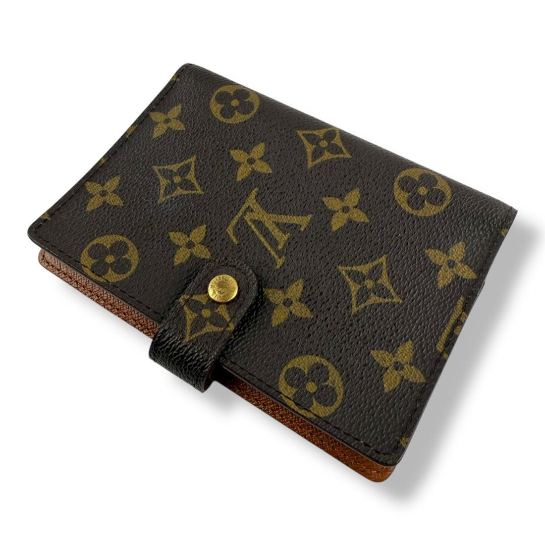 Louis Vuitton Brown Monogram Small Ring Agenda Wallet - Lux Central
