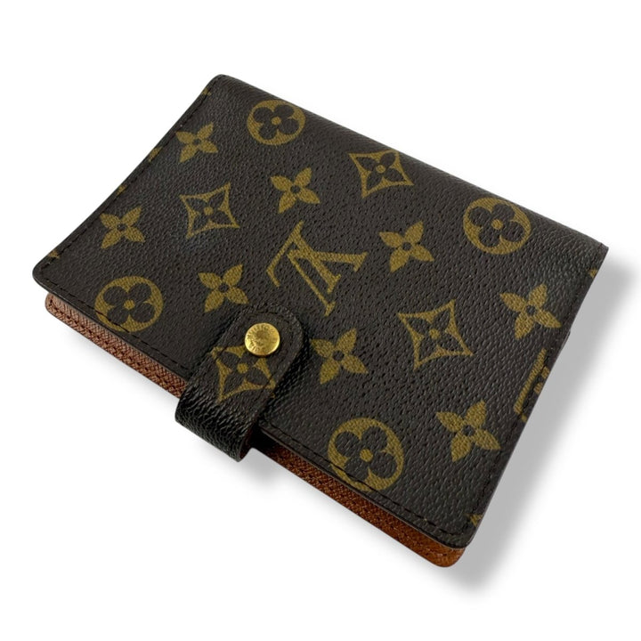 Louis Vuitton Brown Monogram Small Ring Agenda Wallet - Lux Central