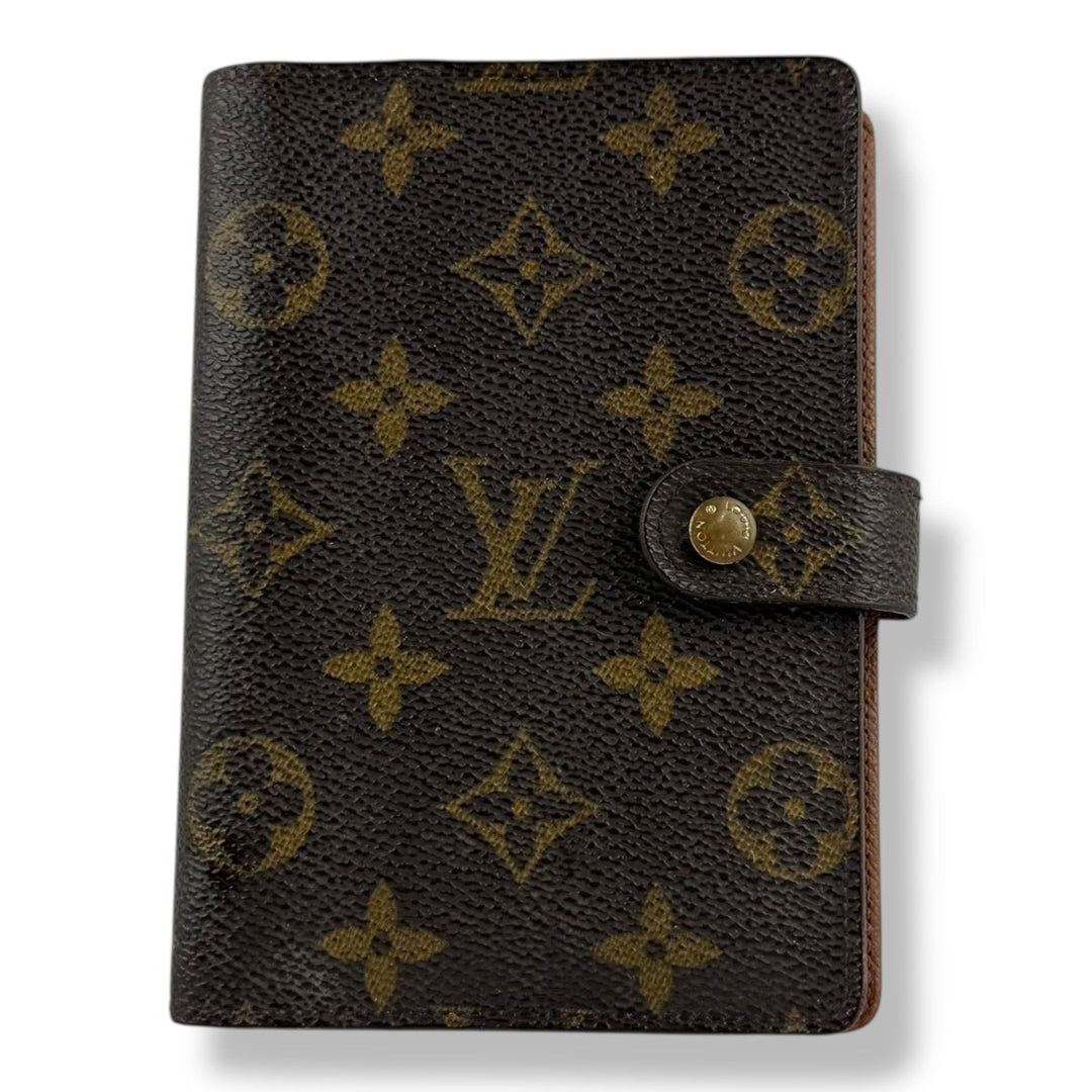 Louis Vuitton Brown Monogram Small Ring Agenda Wallet - Lux Central