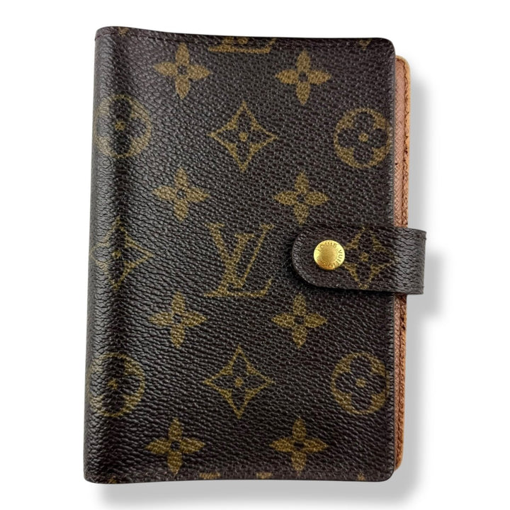 Louis Vuitton Brown Monogram Small Ring Agenda Wallet - Lux Central