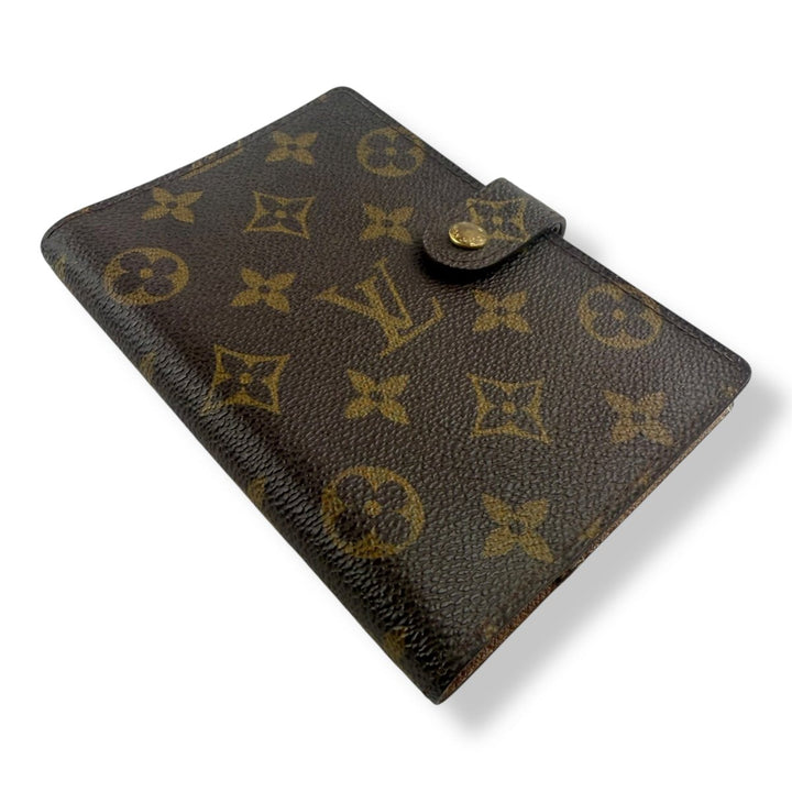 Louis Vuitton Brown Monogram Small Ring Agenda Wallet - Lux Central