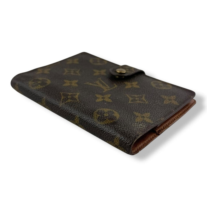 Louis Vuitton Brown Monogram Small Ring Agenda Wallet - Lux Central