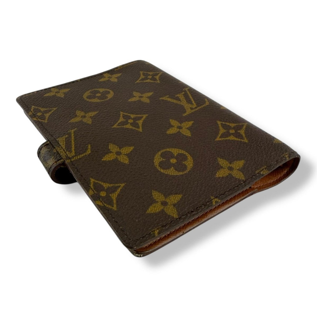 Louis Vuitton Brown Monogram Small Ring Agenda Wallet - Lux Central
