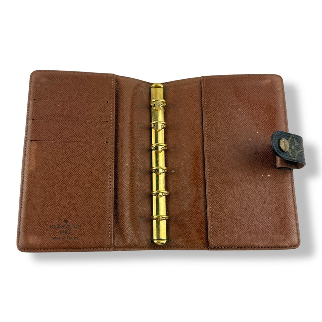 Louis Vuitton Brown Monogram Small Ring Agenda Wallet - Lux Central