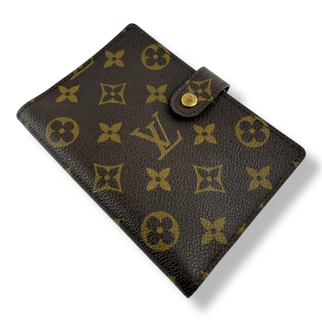 Louis Vuitton Brown Monogram Small Ring Agenda Wallet - Lux Central