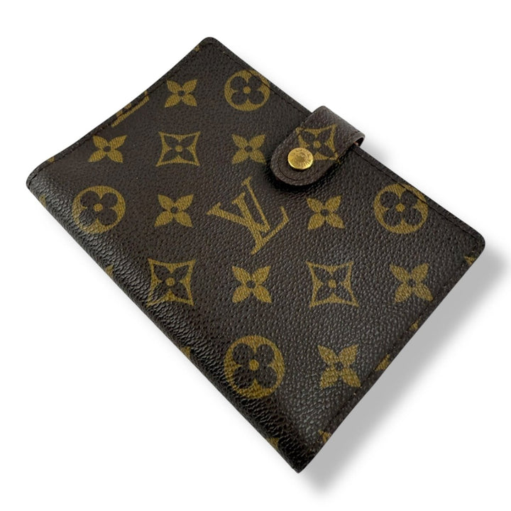 Louis Vuitton Brown Monogram Small Ring Agenda Wallet - Lux Central