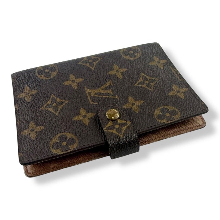 Louis Vuitton Brown Monogram Small Ring Agenda Wallet - Lux Central