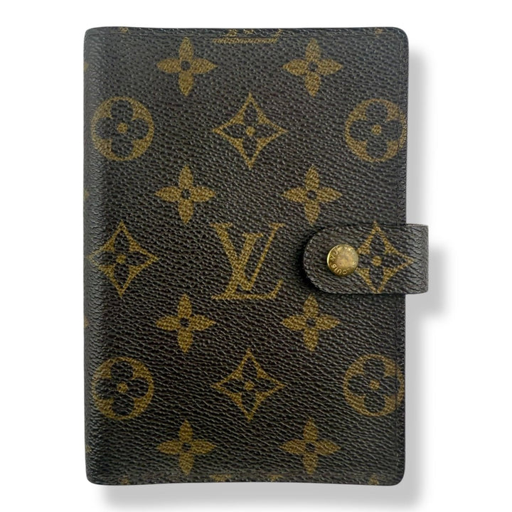 Louis Vuitton Brown Monogram Small Ring Agenda Wallet - Lux Central