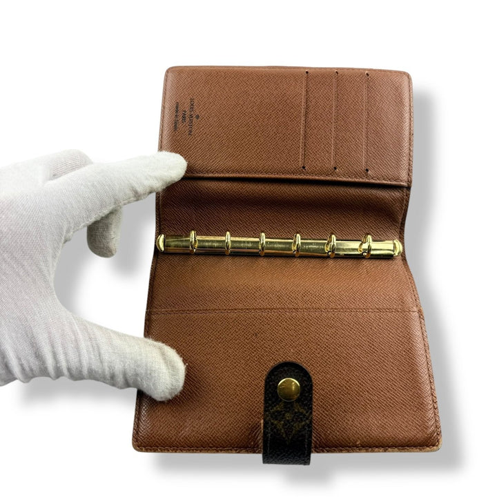 Louis Vuitton Brown Monogram Small Ring Agenda Wallet - Lux Central