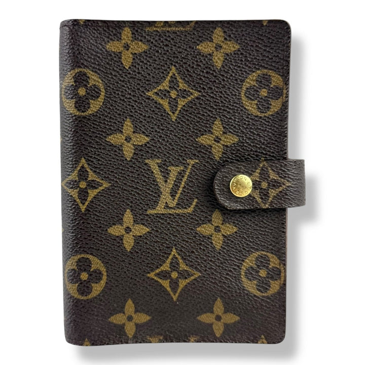 Louis Vuitton Brown Monogram Small Ring Agenda Wallet - Lux Central