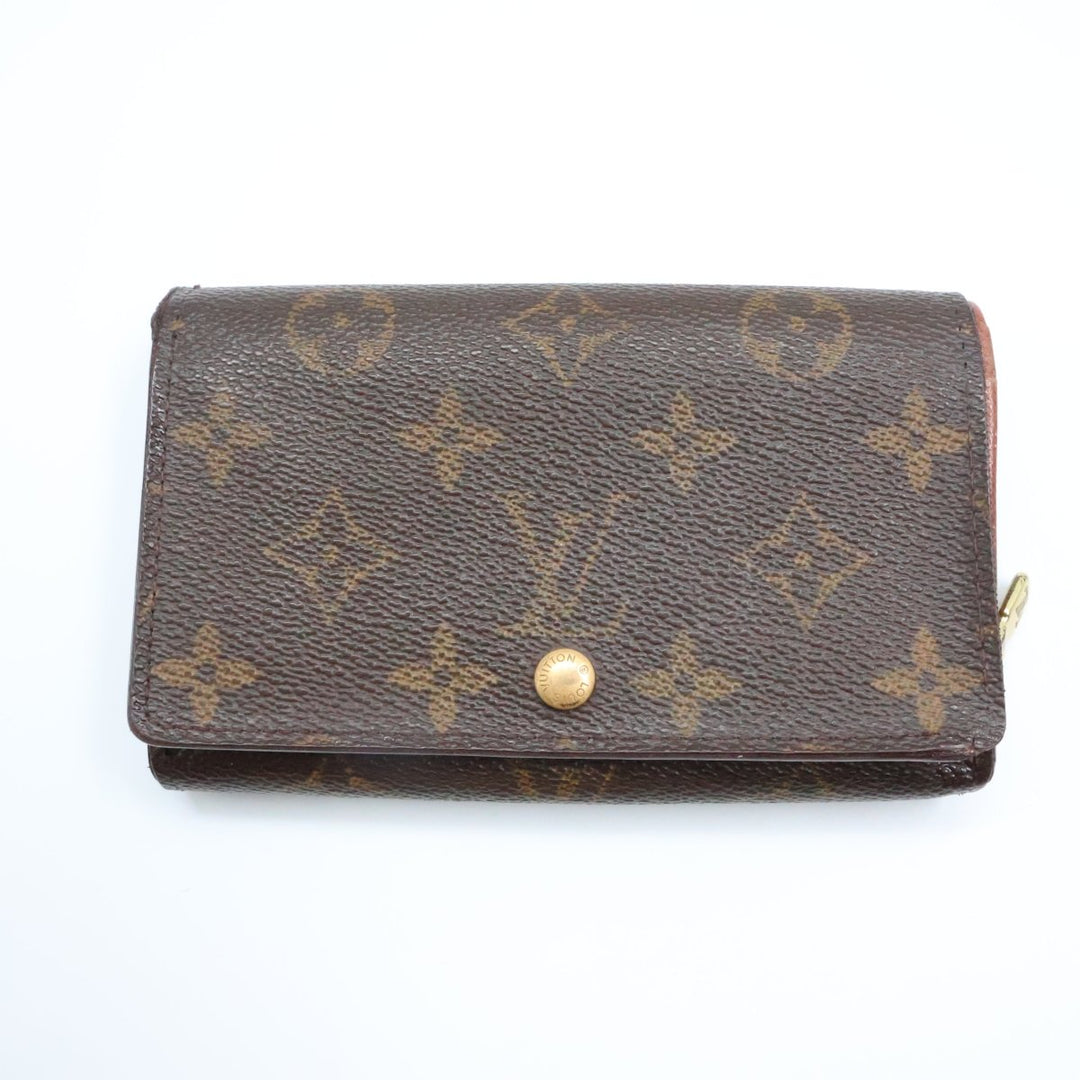 Louis Vuitton Brown Monogram Small Zippy Purse 8594 - Lux Central