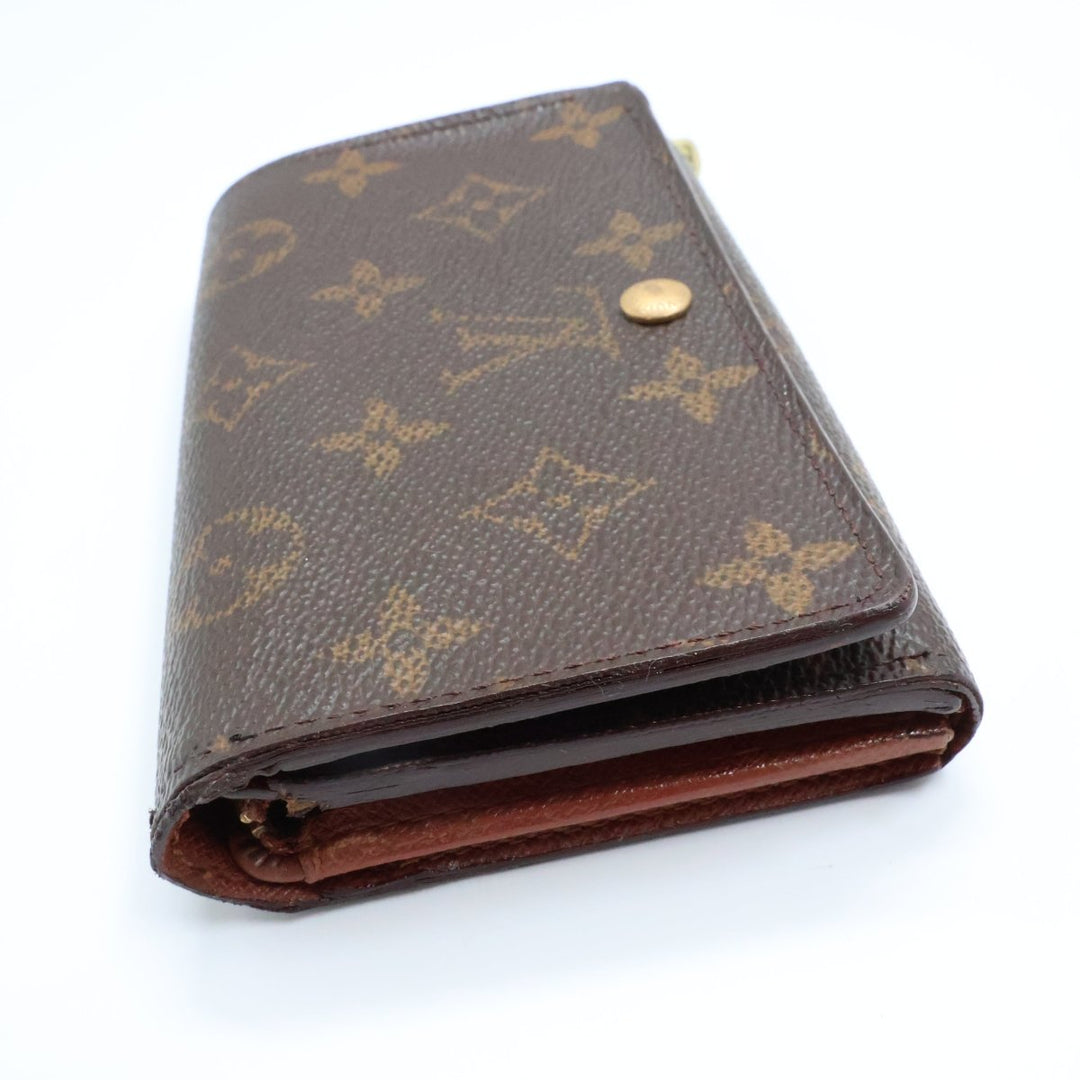 Louis Vuitton Brown Monogram Small Zippy Purse 8594 - Lux Central