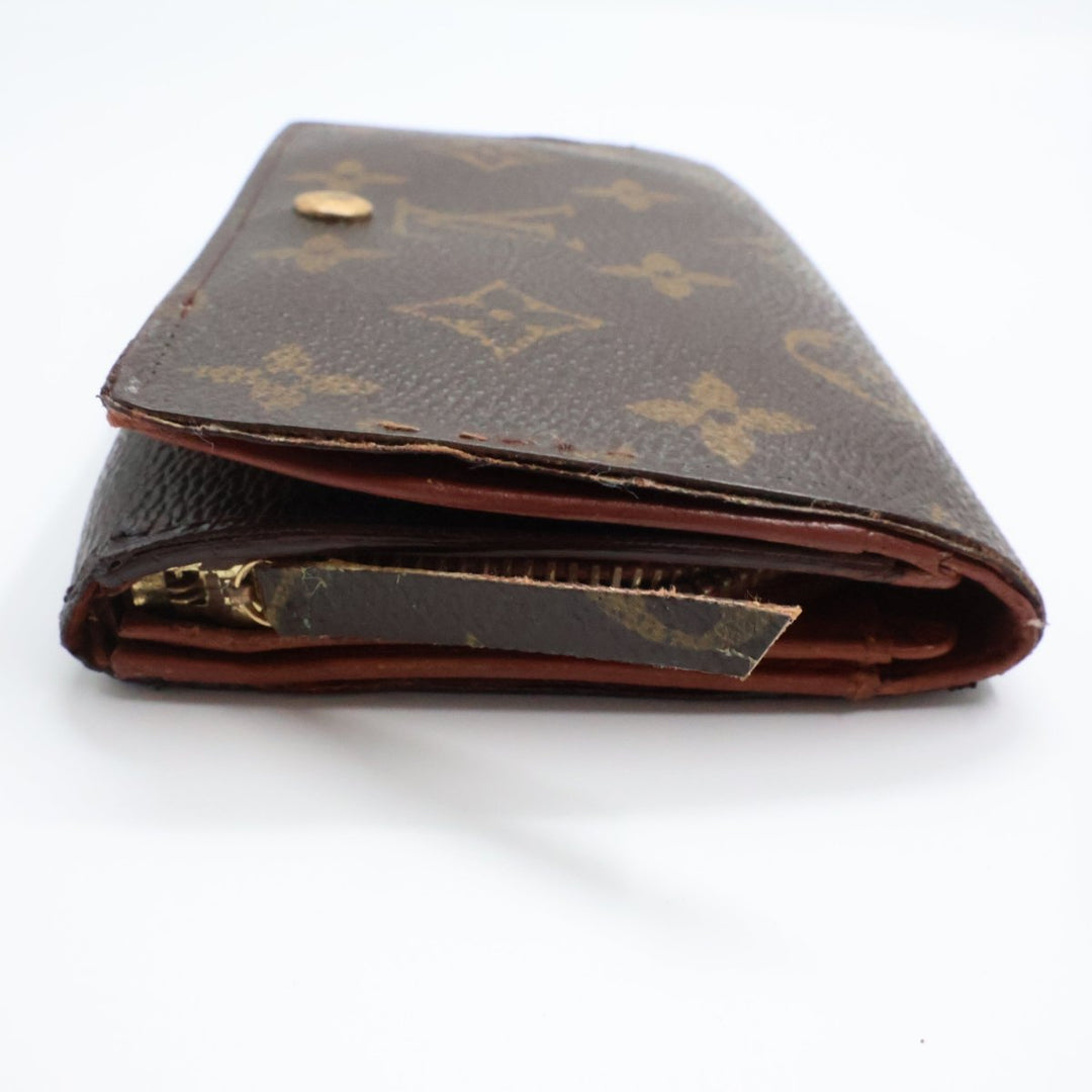 Louis Vuitton Brown Monogram Small Zippy Purse 8598 - Lux Central