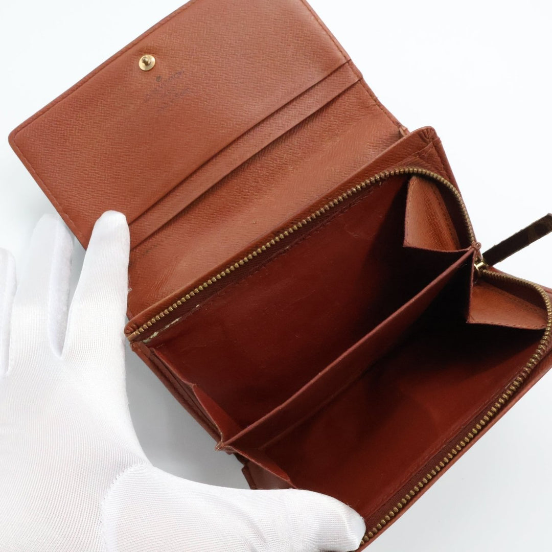 Louis Vuitton Brown Monogram Small Zippy Purse 8598 - Lux Central