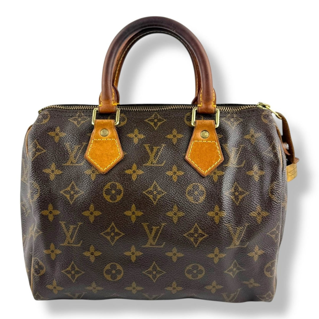 Louis Vuitton Brown Monogram Speedy 25 Handbag - Lux Central