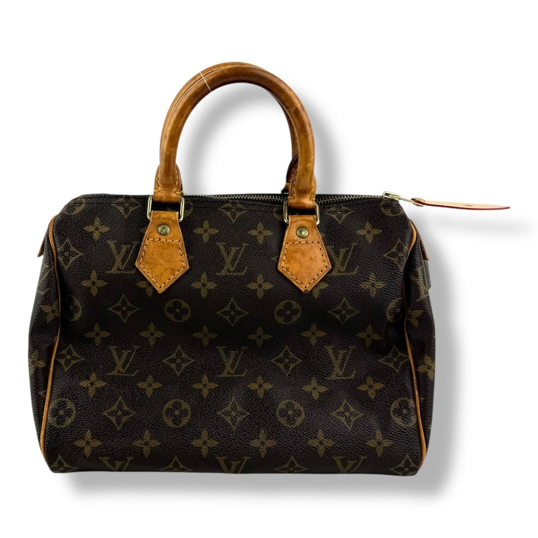 Louis Vuitton Brown Monogram Speedy 25 Handbag - Lux Central