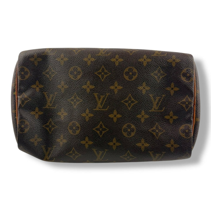 Louis Vuitton Brown Monogram Speedy 25 Handbag - Lux Central