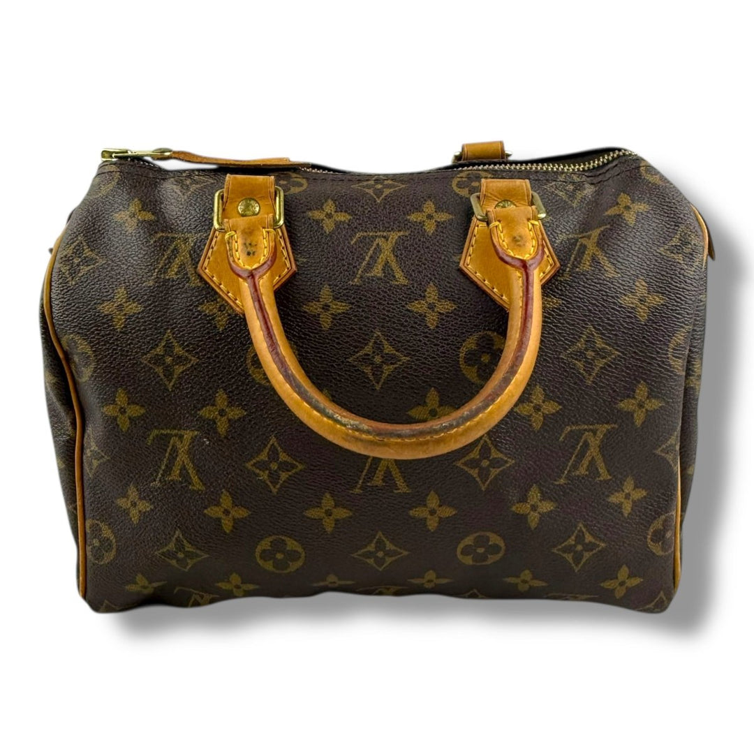 Louis Vuitton Brown Monogram Speedy 25 Handbag - Lux Central