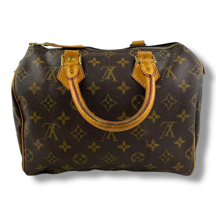 Louis Vuitton Brown Monogram Speedy 25 Handbag - Lux Central