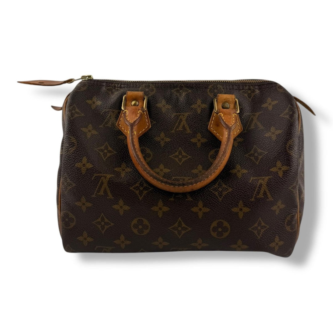 Louis Vuitton Brown Monogram Speedy 25 Handbag - Lux Central