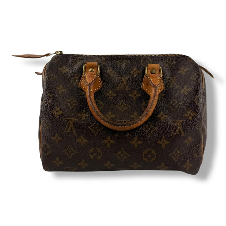 Louis Vuitton Brown Monogram Speedy 25 Handbag - Lux Central