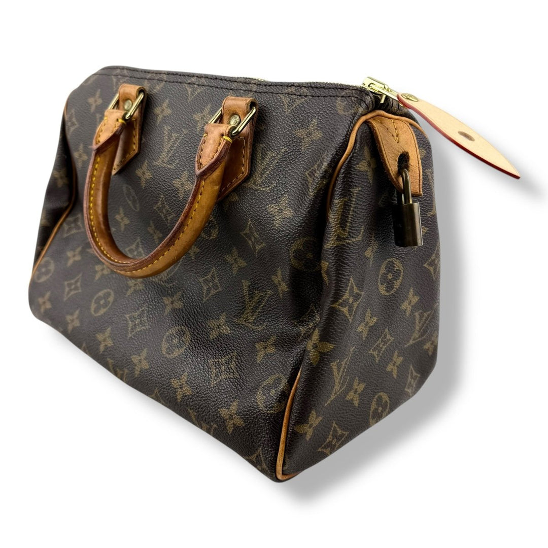 Louis Vuitton Brown Monogram Speedy 25 Handbag - Lux Central