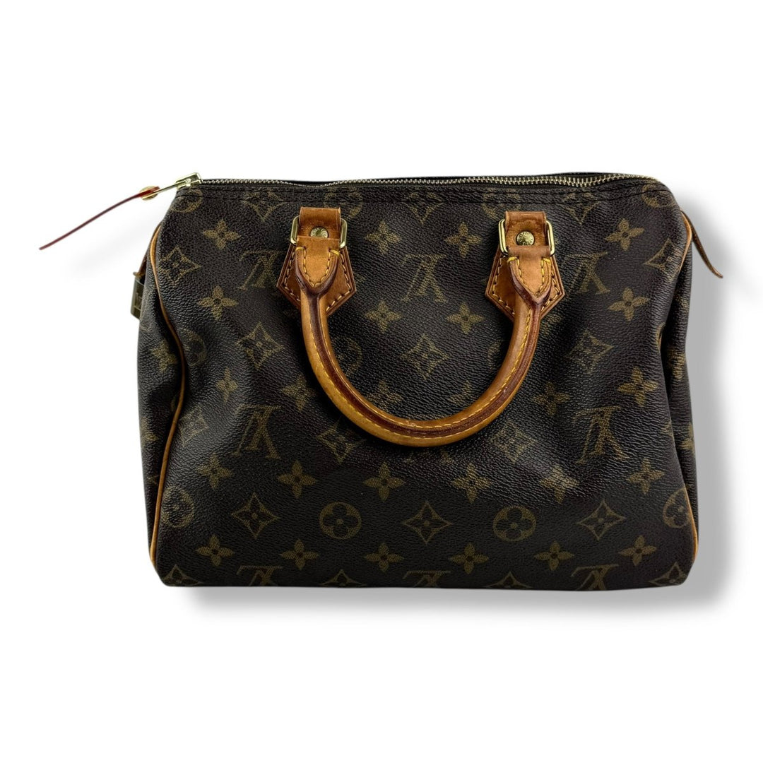 Louis Vuitton Brown Monogram Speedy 25 Handbag - Lux Central