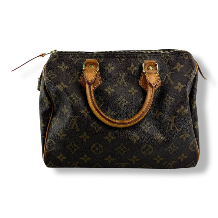 Louis Vuitton Brown Monogram Speedy 25 Handbag - Lux Central