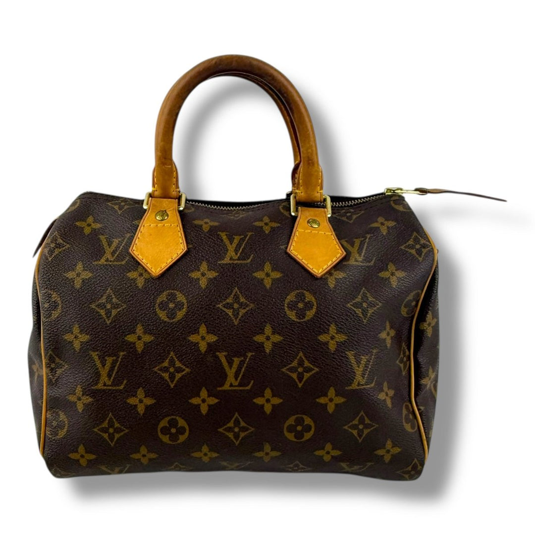 Louis Vuitton Brown Monogram Speedy 25 Handbag - Lux Central
