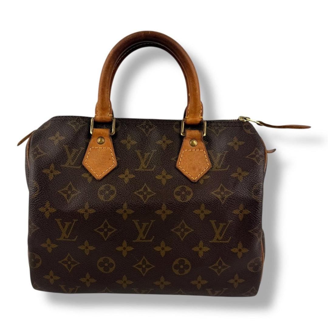 Louis Vuitton Brown Monogram Speedy 25 Handbag - Lux Central