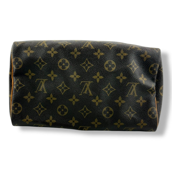 Louis Vuitton Brown Monogram Speedy 25 Handbag - Lux Central