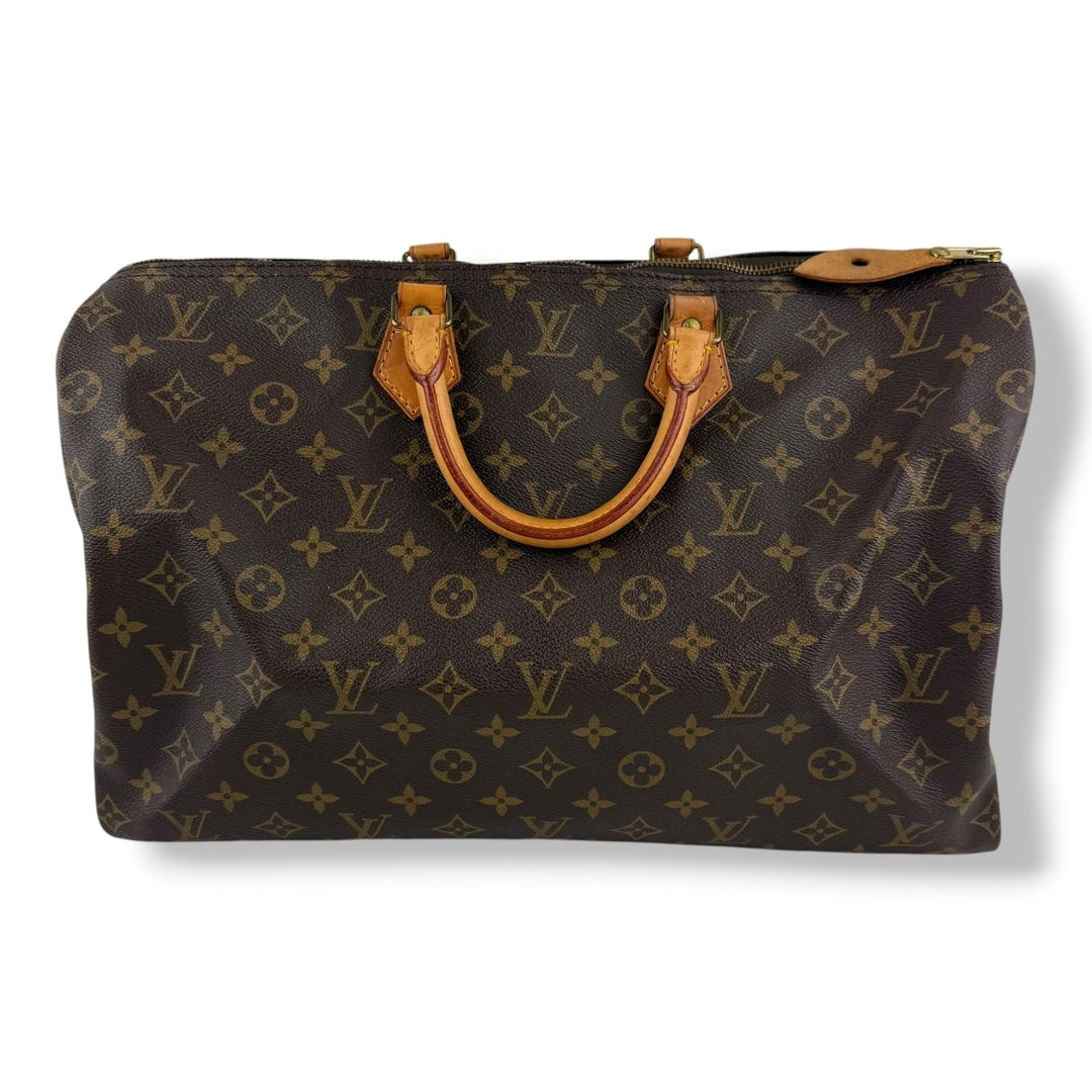 Louis Vuitton Brown Monogram Speedy 40 Handbag - Lux Central