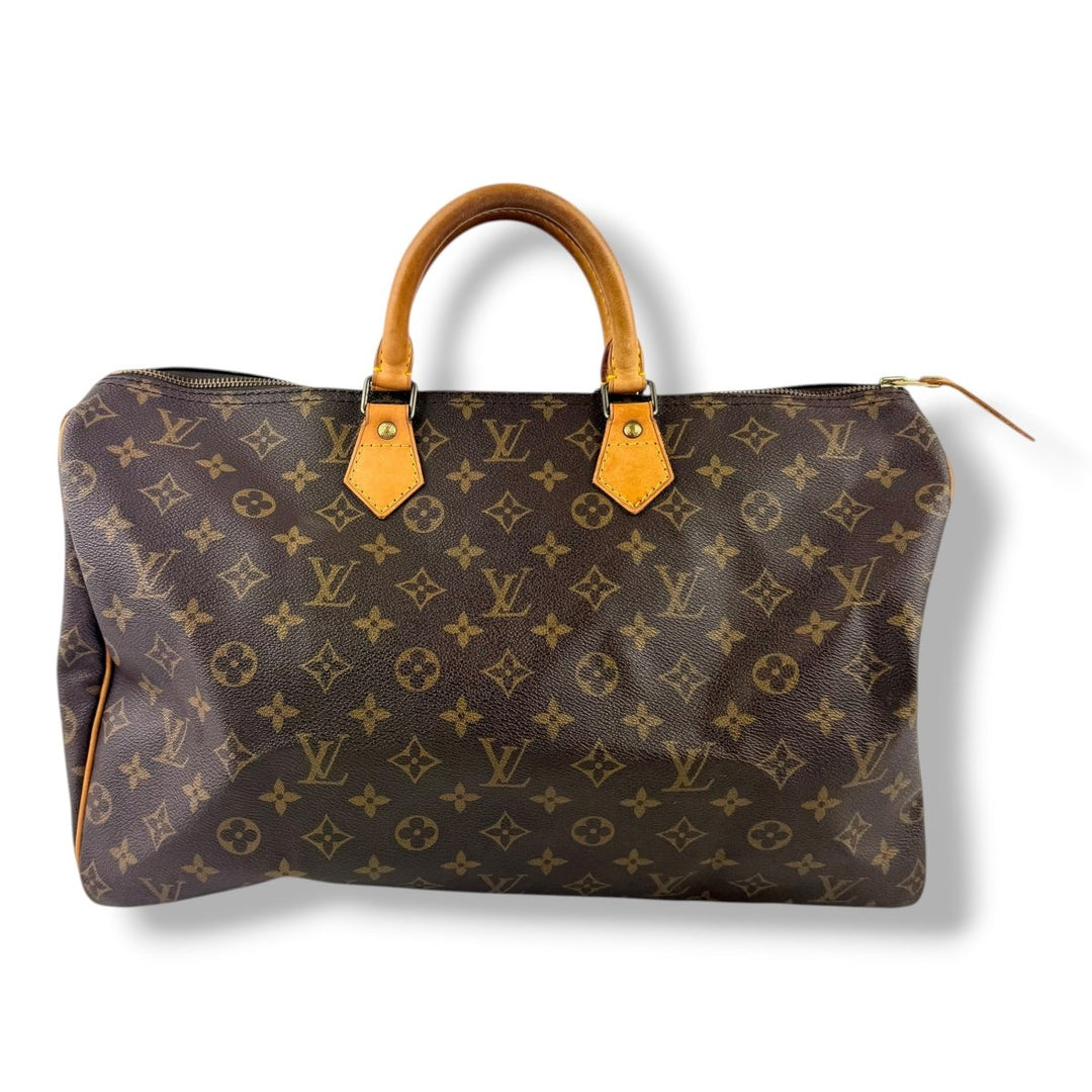 Louis Vuitton Brown Monogram Speedy 40 Handbag - Lux Central