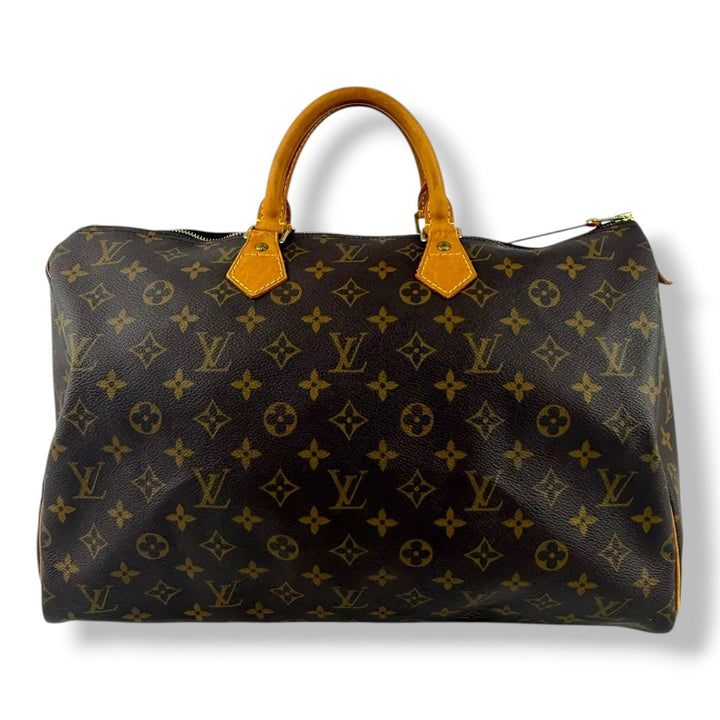 Louis Vuitton Brown Monogram Speedy 40 Handbag - Lux Central
