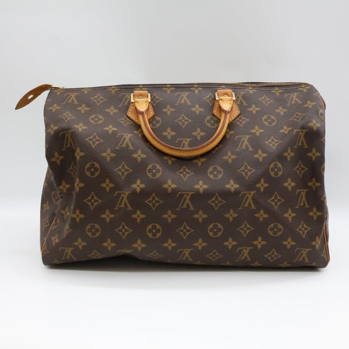 Louis Vuitton Brown Monogram Speedy 40 Handbag - Lux Central