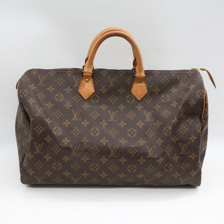 Louis Vuitton Brown Monogram Speedy 40 Handbag - Lux Central
