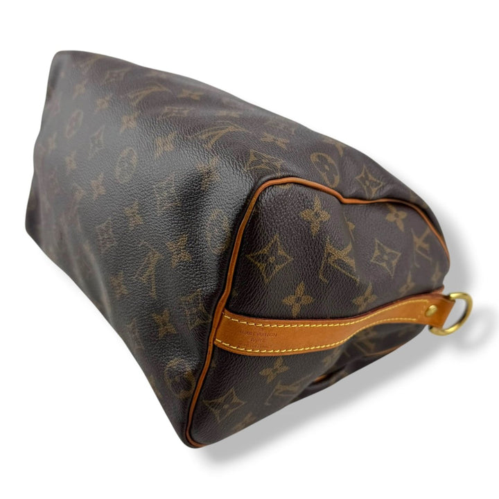 Louis Vuitton Brown Monogram Speedy Bandouliere 25 Handbag - Lux Central