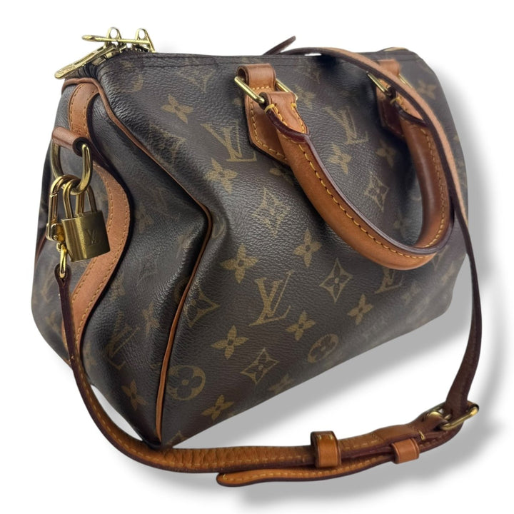Louis Vuitton Brown Monogram Speedy Bandouliere 25 Handbag - Lux Central