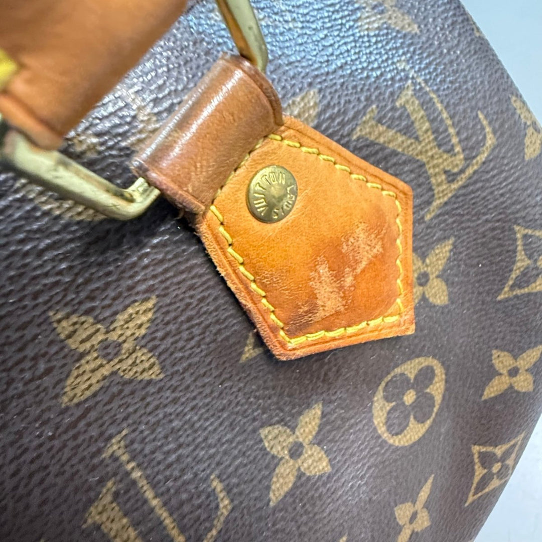 Louis Vuitton Brown Monogram Speedy Bandouliere 25 Handbag - Lux Central