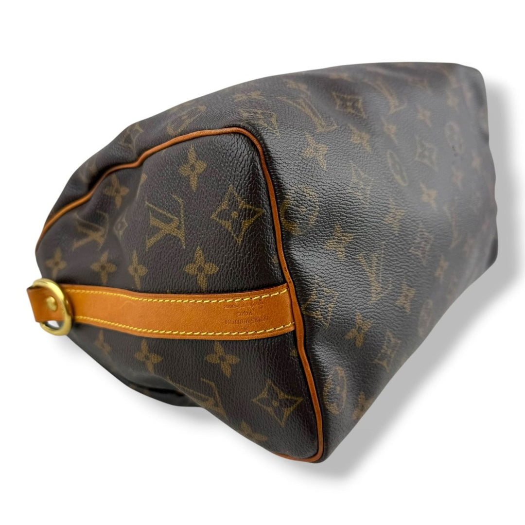Louis Vuitton Brown Monogram Speedy Bandouliere 25 Handbag - Lux Central