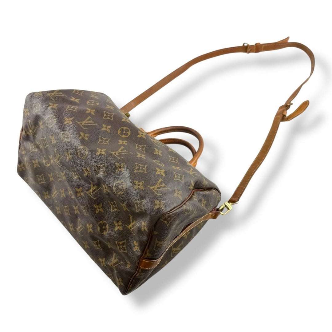 Louis Vuitton Brown Monogram Speedy Bandouliere 30 Handbag - Lux Central