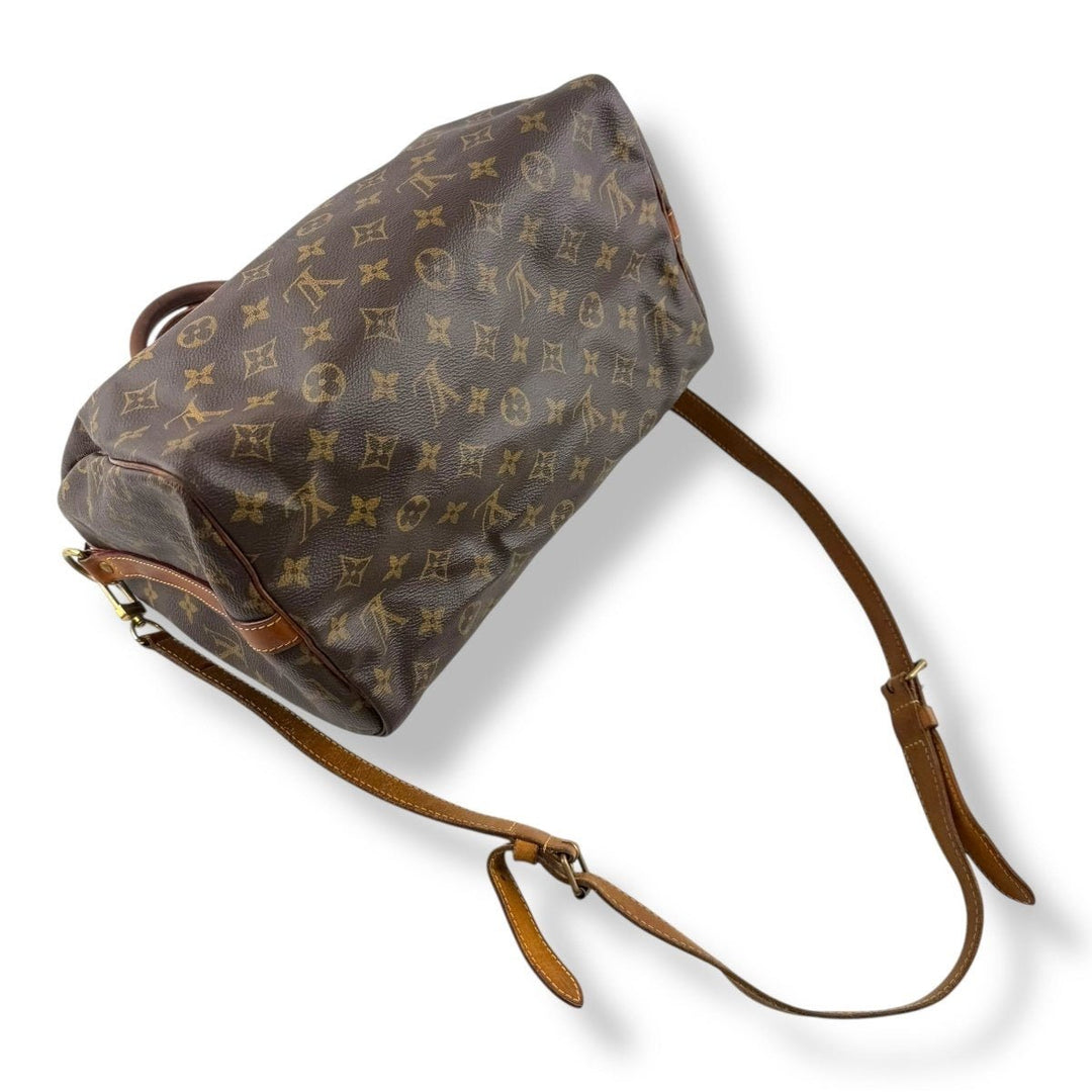 Louis Vuitton Brown Monogram Speedy Bandouliere 30 Handbag - Lux Central