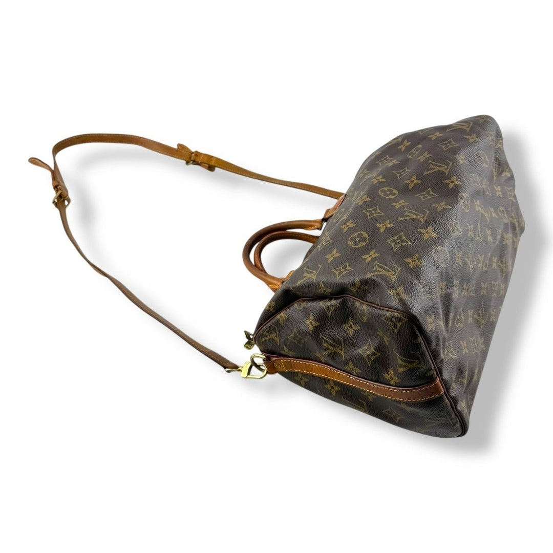 Louis Vuitton Brown Monogram Speedy Bandouliere 30 Handbag - Lux Central
