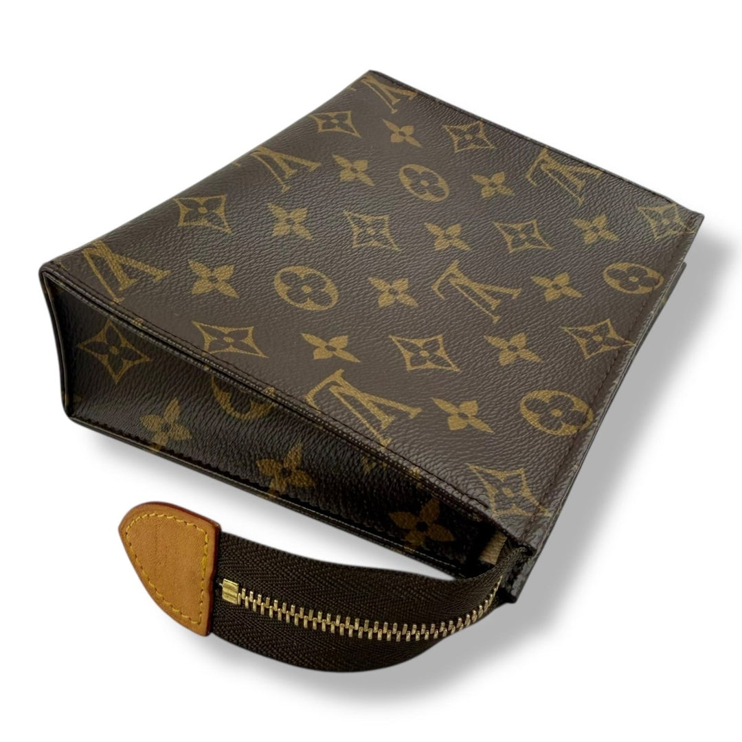 Louis Vuitton Brown Monogram Toiletry Pouch 19 Bag - Lux Central