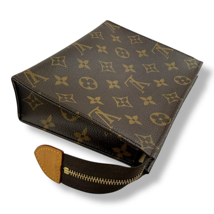 Louis Vuitton Brown Monogram Toiletry Pouch 19 Bag - Lux Central