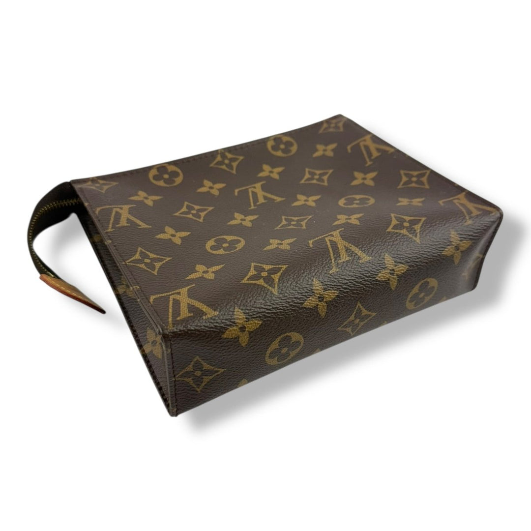 Louis Vuitton Brown Monogram Toiletry Pouch 19 Bag - Lux Central