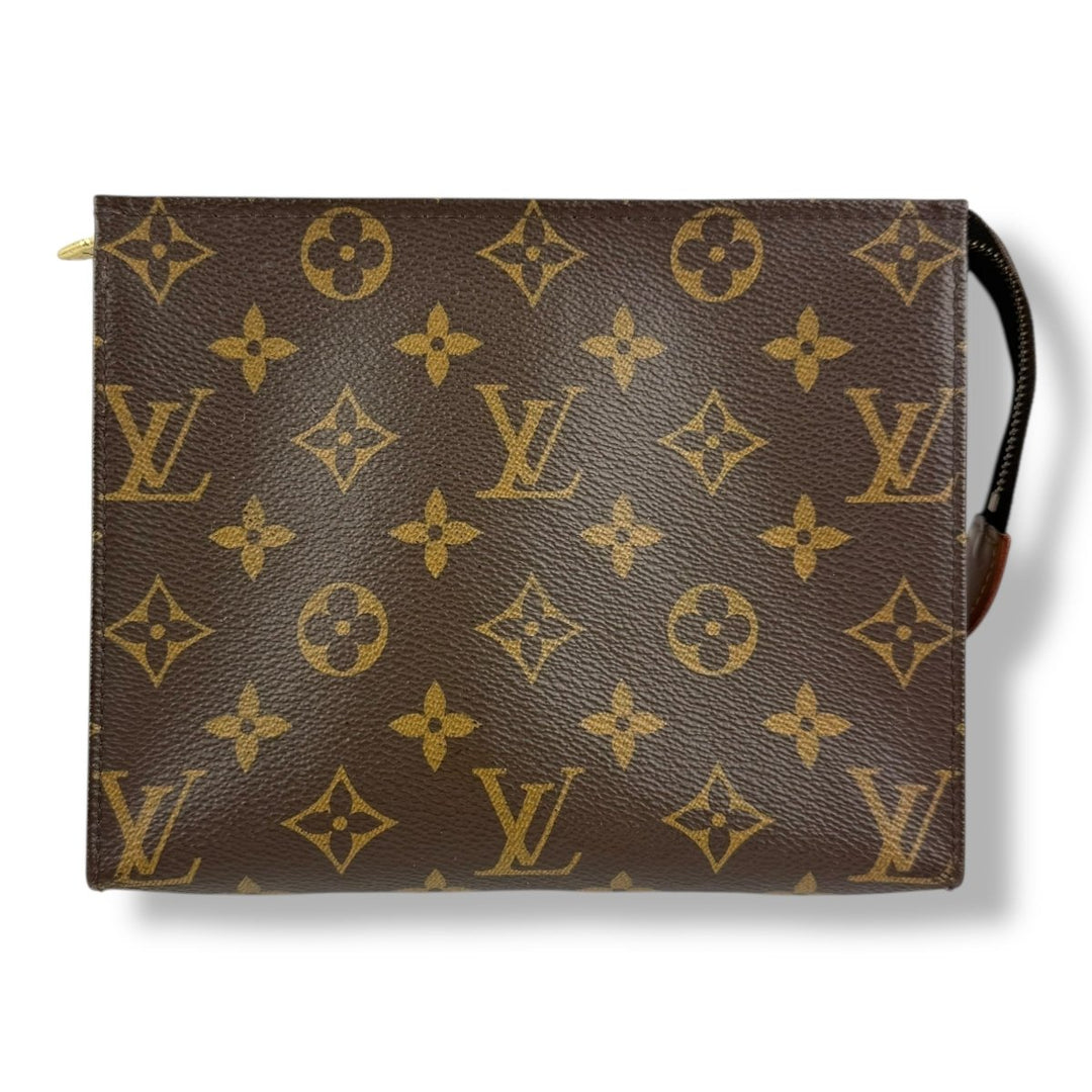 Louis Vuitton Brown Monogram Toiletry Pouch 19 Bag - Lux Central
