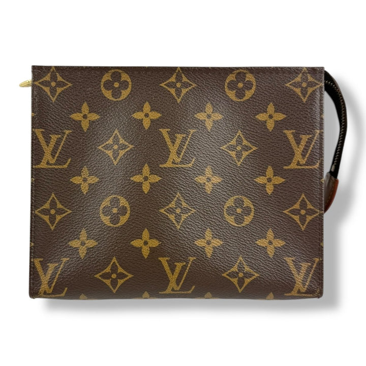 Louis Vuitton Brown Monogram Toiletry Pouch 19 Bag - Lux Central